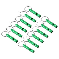 Uxcell Safety Whistle, Aluminum Outdoor Survival Whistle for Hiking, Green 12 Pack