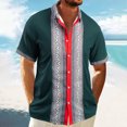 thumbnail image 2 of Eres Más Que una Camisa de Puntuación de Prueba de Color Sólido Casual con Cuello, Bolsillo con Botones de Manga Corta, 2 of 9