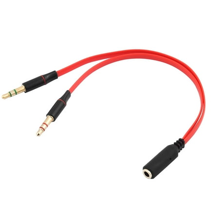 Goldstone Plugs - Unique Bargains Stereo 3.5mm Female Jack to 2 Male RCA Plug Adapter Y Cable Gold Tone