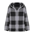 thumbnail image 4 of YunPes Girls Flannel Plaid Jacket Fleece Sherpa Zipper Hooded Jackets Kids Long Sleeve School Winter Warm Outwear with Pockets, 4 of 7