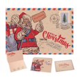 thumbnail image 1 of Tarjeta de felicitación navideña de piel de vaca retro, tarjeta de regalo navideña, linda tarjeta plegable de dibujos animados, tarjeta con mensaje de bendición con sobre, 1 of 6