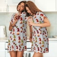 thumbnail image 4 of Sikiie Cute Autumn Gnomes Print Women's Short-sleeved Nightdress, Round Neck Pullover Nightdress Pajamas Summer Home Wear, 4 of 6