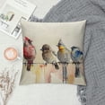 thumbnail image 2 of Nawypu  Lovely Birds Decorative Pillow Covers Watercolor Birds Rest on Branch Cushion Cover Spring Rustic Farmhouse Decor Rectangular/Waist Pillowcase  for Sofa/Couch/Porch, 2 of 5