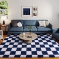 thumbnail image 3 of SARAG 5x7ft Sage White Sand Green Checkered Rug, Big Fluffy Plaid Area Rugs For Bedroom Living Room, Modren Indoor Carpet For Kids Girls Room, Nursery Dorm, Non-Slip, High Pile, 3 of 12