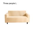 thumbnail image 3 of Solid Color Sofa Cover Elastic Couch Dust-proof Anti-slide Slipcover 1/2/3/4 Seater Covers Protector Full Coverage Beige L, 3 of 9