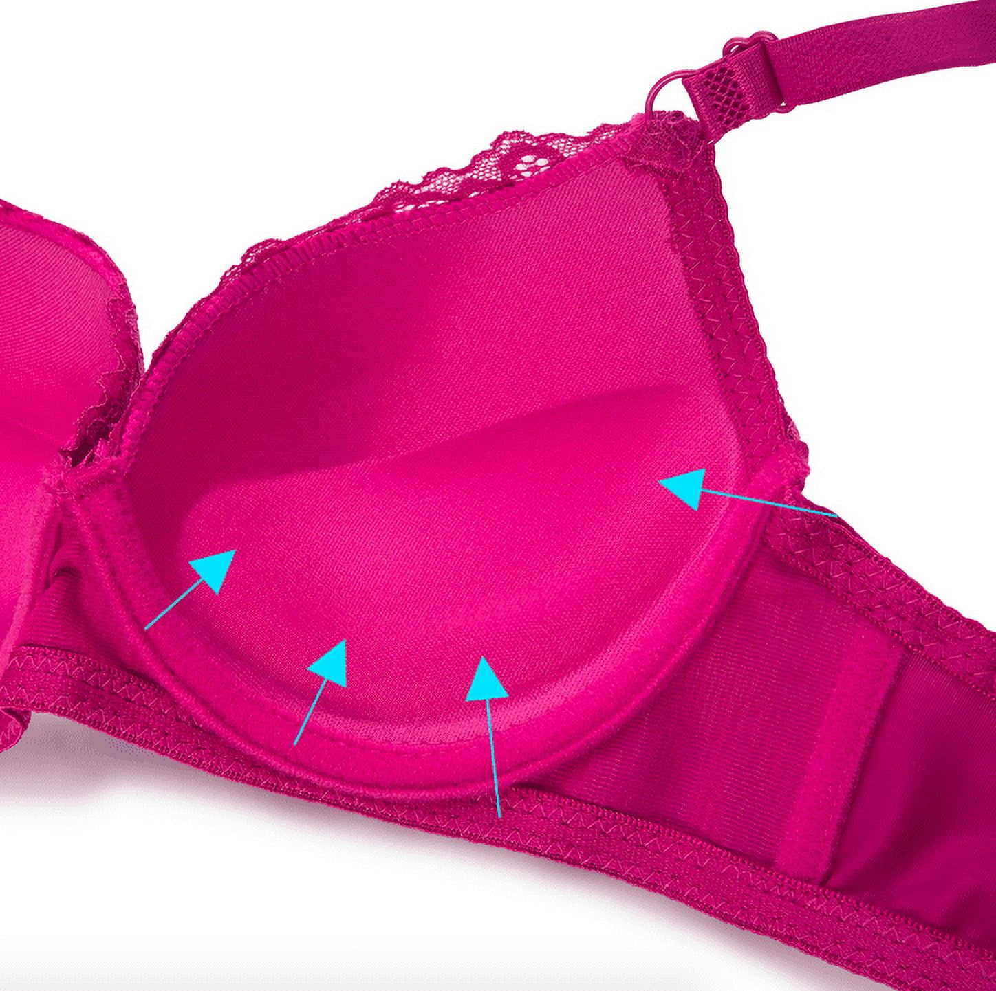 6 pieces of Pushup Underwired Lace Lady's Gentle Push Up Bra A B C Cup 34C (4471-60R5-60R4)