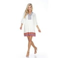 thumbnail image 5 of White Mark Women's Embroidered Tunic Dress, 5 of 6