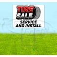 thumbnail image 1 of Tire Sale Service And Install (18" x 24") Yard Sign, Includes Metal Step Stake, 1 of 6