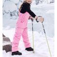 thumbnail image 5 of dgysar Unisex Kids Waterproof Adjustable Insulated Iron Knee Snow Bib Overalls Pink 120, 5 of 6
