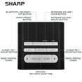 SHARP FM Clock Radio with Bluetooth Speaker, FastCharge 2 amp USB