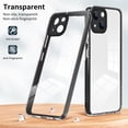 thumbnail image 3 of SaniMore for iPhone 14 Plus Case Ultra Slim Transparent [Never-Yellowing], Rugged PC & TPU Bumpers Cover Built-in Detachable Lens Protector Anti-Fall Shockproof Protective Shell, =Black, 3 of 8