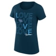 thumbnail image 2 of Women's G-III 4Her by Carl Banks Navy Tennessee Titans Love Graphic Fitted T-Shirt, 2 of 5