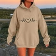 thumbnail image 5 of ShiShine Hoodies for Women Long Sleeve Love Printed Oversized Sweatshirts Drawstring Loose Fit Pullover Tops with Pocket, 5 of 5