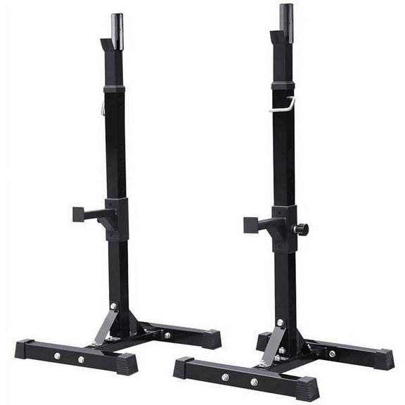 Alden Design 2 Pieces Adjustable Standard Solid Squat Barbell Weight Rack Stands