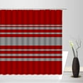 thumbnail image 2 of Gray Red Shower Curtain Red and Gray Stripes Abstract Geometric Abstraction Bandage Modern Fashion Elegant Fabric Curtain Bathroom Decor Sets with Hooks, 2 of 3