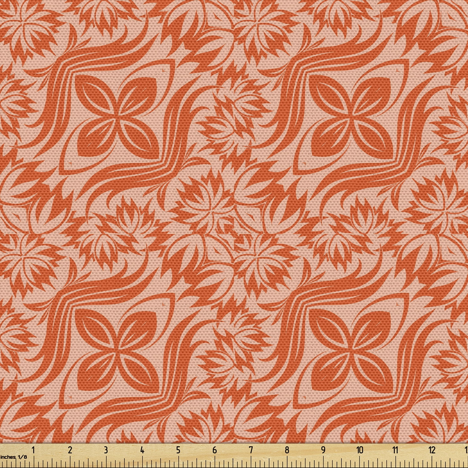 Ethnic Sofa Upholstery Fabric by the Yard, Creative Floating Perpetual