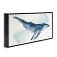 thumbnail image 3 of Stupell Industries Nautical Humpback Whale Marine Animal Blue Watercolor Painting, 30 x 13, Design by Stephanie Workman Marrott, 3 of 5