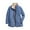 Blue, variant on Womens Plus Size Lightweight Puffer Jacket Long Sleeve Quilted Design Button Front Winter Coat