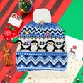 thumbnail image 5 of Christmas LED Knitted Hat Santa Claus Pattern Warm Wool Cap Hairball Ear Protection Light-Up Beanie for Holiday Celebrations, 5 of 6