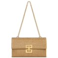 thumbnail image 1 of Cartera de mano Liadreem de paja tipo clutch para verano 29 x 3 x 18 cm caqui, 1 of 7