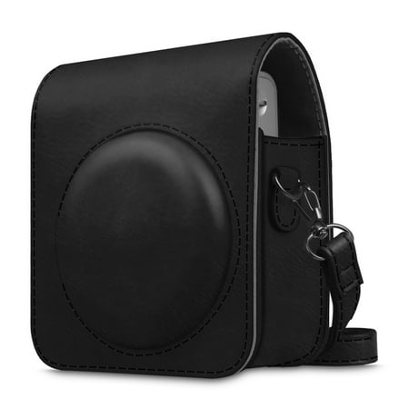 Image of Fintie Protective Case for Fujifilm Instax Mini 90 - Premium Vegan Leather Bag Cover w/ Adjustable Strap Vintage Black