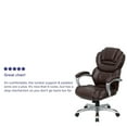 thumbnail image 2 of High Back Brown Leather Executive Swivel Chair with Arms, 2 of 8