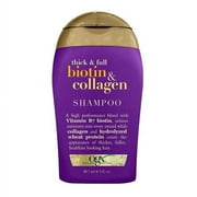 Ogx Thick and Full Biotin and Collagen Hair Shampoo, Travel Size, 3 Oz, 3 Pack
