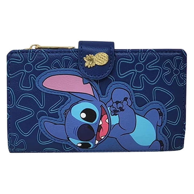 Wallet Loungefly de piel sintética Disney Stitch para mujer