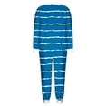 thumbnail image 6 of FAHXNVB Fleece Pajama Sets for Womens 2 Piece Soft Warm Fluffy Fuzzy Pajama Set Cute Striped Long Sleeve Cozy Winter Pj Outfits with Pockets, 6 of 6