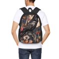 thumbnail image 4 of Balery Moonlit Crow Blossoms Mochila para hombre y mujer - Tela Oxford 600D resistente - Gran capacidad, resistente al agua, ideal para la escuela, viajes y senderismo, 4 of 6