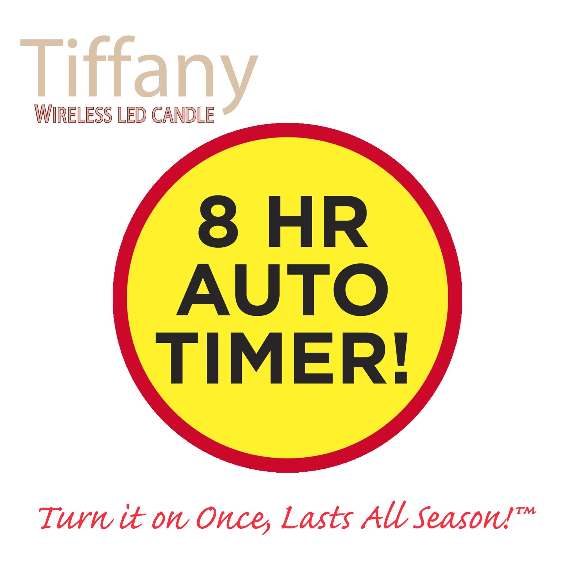 Brite Star Battery Operated 10-inch Tiffany LED Candles - 4 Count Flameless Candles with Timer- Perfect for Home Décor