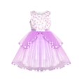 thumbnail image 1 of Flower Girls Dress Purple Tiered Skirt Bridesmaid Wedding 6 Years, 1 of 6