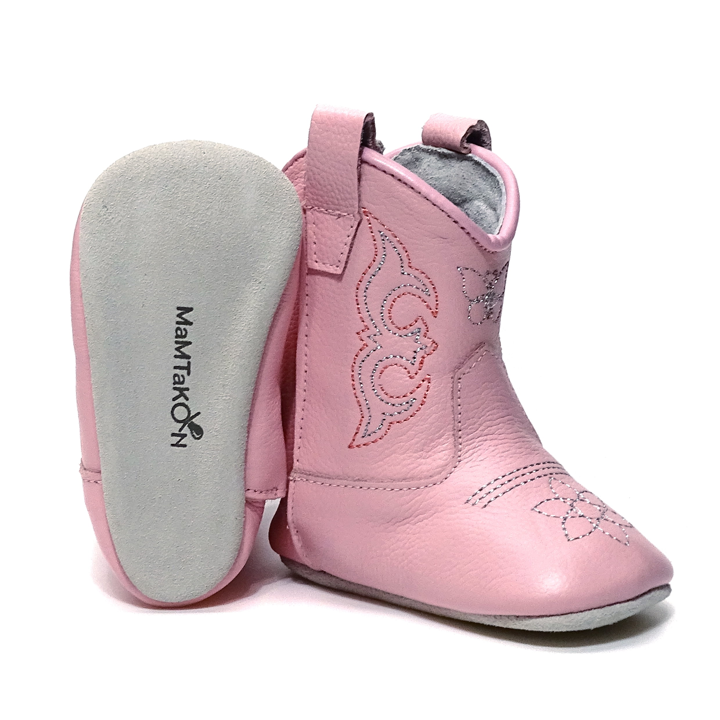 MaMTaKoN Real Leather Soft Sole Baby Cowgirl Boots Walmart