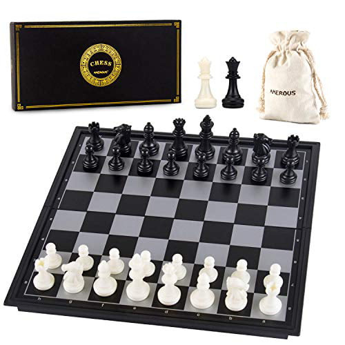 Magnetic Folding Chess Board Set With Pieces Games Sport Camping Travel Creative 