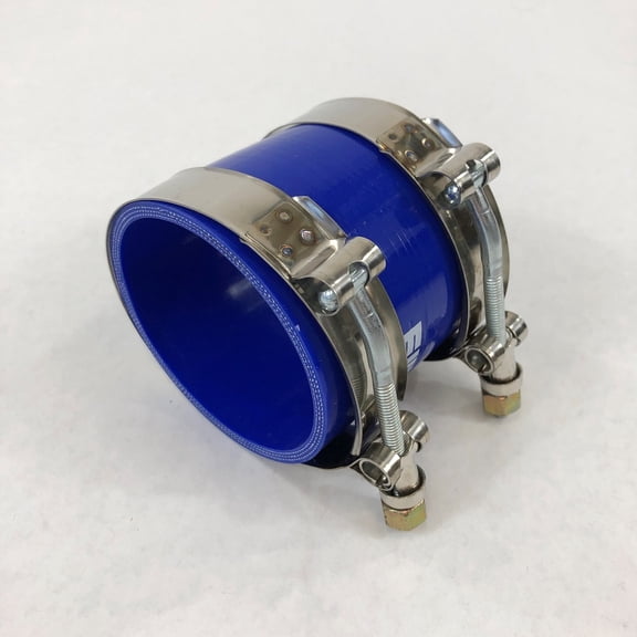 (1 pc) Silicone hose 3" straight COUPLER blue (2 pcs) T Bolt clamps