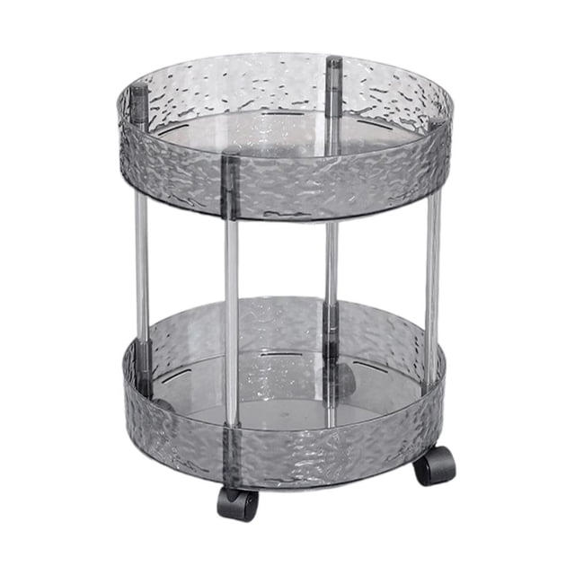 Feltree 2-Tier Rolling Storage Cart with Wheels for Kitchen, Bathroom, Living Room Organization