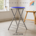 thumbnail image 4 of Lavish Home Counter Bar Stool, Backless 24 in. Portable Folding Stool with 225lb Capacity for Kitchen or Rec Room, Blue, 4 of 7