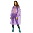thumbnail image 6 of Waterproof Disposable Rain Ponchos - Thick Emergency Raincoat with Hood for Adults - Packable Travel Rain Jacket for Ocean Park, Hiking, Weddings (43.31" x 23.62") - Bulk Family Pack, 6 of 9