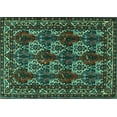thumbnail image 1 of Ahgly Company Indoor Rectangle Persian Turquoise Blue Traditional Area Rugs, 7' x 10', 1 of 4