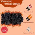 thumbnail image 2 of Scidweet Halloween Lights, 63 ft 300 LED Twinkle String Lights for Halloween Decorations, Orange, 2 of 6
