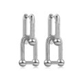 thumbnail image 1 of Pendientes de Cadena con Forma de U para Mujer Plata Yashi, 1 of 3