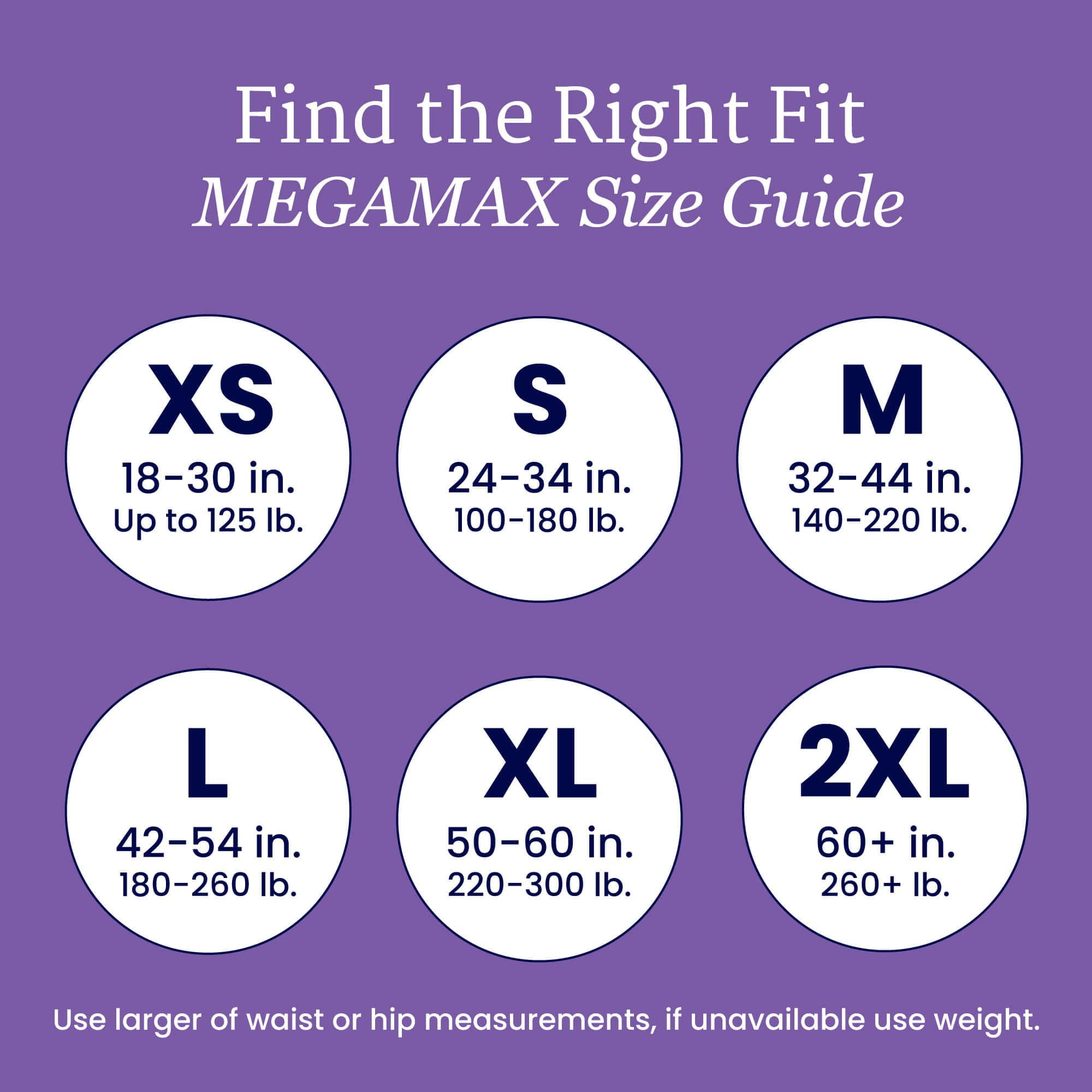 NorthShore MegaMax Adult Overnight Diapers, 12-Hour Tab-Style, Large, 10 Count Bag, White, 42-54 inches, Unisex Incontinence Underwear