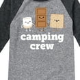 thumbnail image 3 of Instant Message - Camping Crew Smores - Toddler & Youth Raglan Graphic T-Shirt, 3 of 5