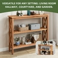 thumbnail image 3 of Uforic 39.4" Outdoor Console Table with Storage Shelves, Weatherproof Wood Side Table, Natural, 3 of 8