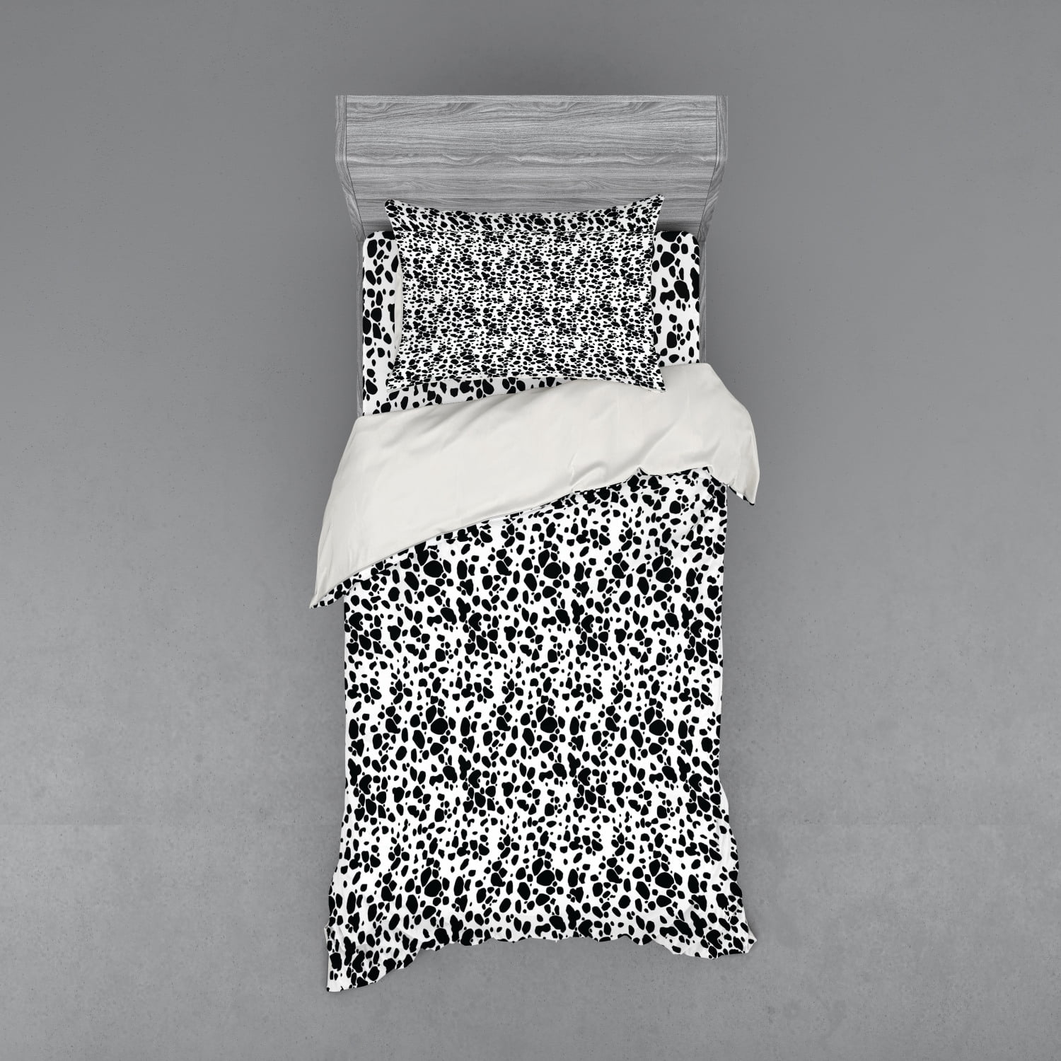 Dalmatian Dog Print Duvet Cover Set Black And White Puppy Spots