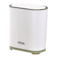 thumbnail image 2 of Cesta de basura de cocina, cubo de basura estrecho y delgado con tapa tipo prensa, cubo de basura para dormitorio para entrada y oficina Verde, 2 of 8