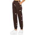 thumbnail image 2 of Cali1850 Women's All-Over Daisy Embroidery Jogger Sweatpants Drawstring Elastic Waistband Casual Soft Comfy Pants with Pockets, 2 of 5