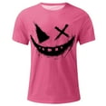 thumbnail image 4 of Aobny Short Sleeve Club Tops Graphic Oversized Pink Tops Crew Neck Anime Men Pullover Mens T-Shirts,XXL, 4 of 5
