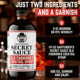 thumbnail image 3 of Bartender’s Secret Sauce USDA Organic Old Fashioned Cocktail Syrup, 16 fl oz Glass Bottle – Handcrafted Cocktail Mixer, 3 of 7
