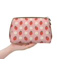 thumbnail image 4 of Naloa Strawberry Leather Makeup Bag for Purse Travel, Portable Small Cosmetic Organizer for Women and Girls, Make up Bag with Zipper, 4 of 8